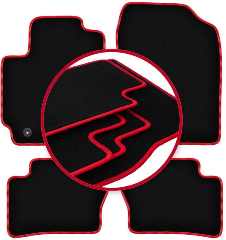 CARLUX-RED Autofußmatten für: Kia Picanto III Fließheck (2017-)