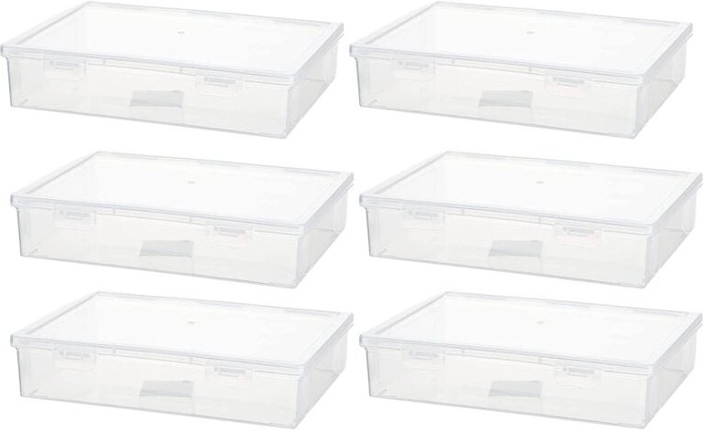 Thumbnail - Tlily - 6 Stück Kunststoff-Aufbewahrungsbox mit Deckel, Mehrzweck-Bastel-Organizer, Kunststoffbehälter, durchsichtiges F...