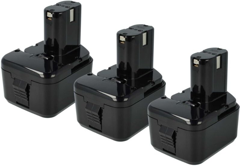 3x Akku Ersatz für Hitachi 321652, 322434, 322629, 323226, 324279, 324360 für Elektrowerkzeug (3300 mAh, NiMH, 12 v) - V...