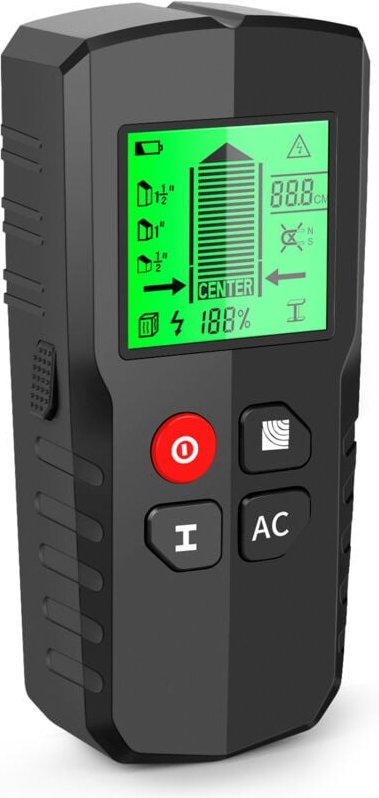 Thumbnail - Digitaler Wanddetektor mit hintergrundbeleuchtetem LCD-Display, Metallsensor, Holzbolzendetektor, AC-Kabelscanner, fünf ...