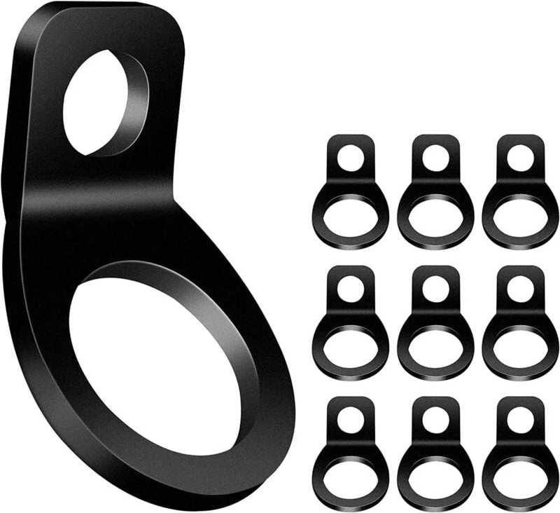 8 Pièces Ancrages d'arrimage, Anneau d'arrimage d'ancrage à Joint torique de Couleur Noire pour Montage dans Le Garage, ...