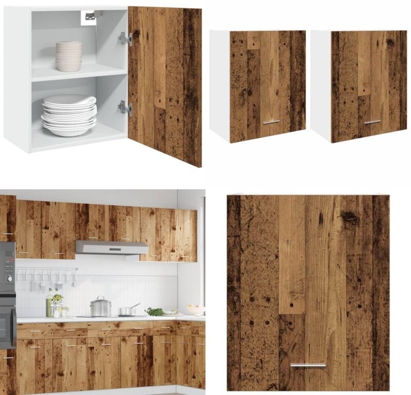 Hängeschränke 2 Stk. Altholz-Optik 50x31x60 cm Holzwerkstoff - Vidaxl