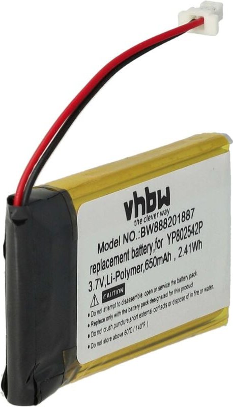 Vhbw - 1x Akku kompatibel mit Sena SF1, SMH-20S, 10S, SMH-10S, 20S, SF2, SF3 Wireless Headset Kopfhörer (650 mAh, 3,7 v,...