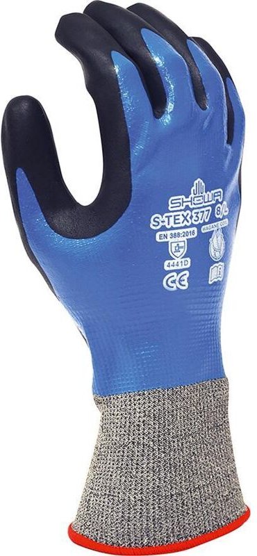 Showa 377 Nahtloser Strickhandschuh Nylon Nitril Allzweck 10/XXL