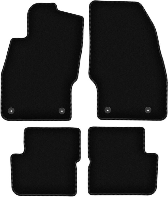 BASIC schwarze Veloursmatten für: Opel Corsa D Fließheck (2006-2015)