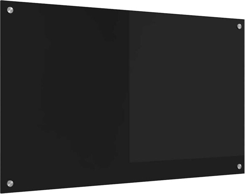 Küchenrückwand Schwarz 100 x 60 x 0,8 cm Gehärtetes Glas vidaXL
