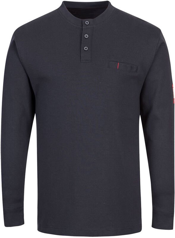 Pull FR Henley antistatique Marine L