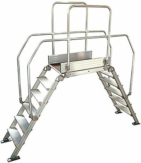 Kaiserkraft - Leiternüberstieg - Podest de 90x53cm - Maximale Arbeitshöhe 3.54m - DIVA6/90