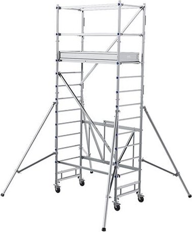 Klappgerüst 1 buehne - Maximale Arbeitshöhe 4.65m - POP316L