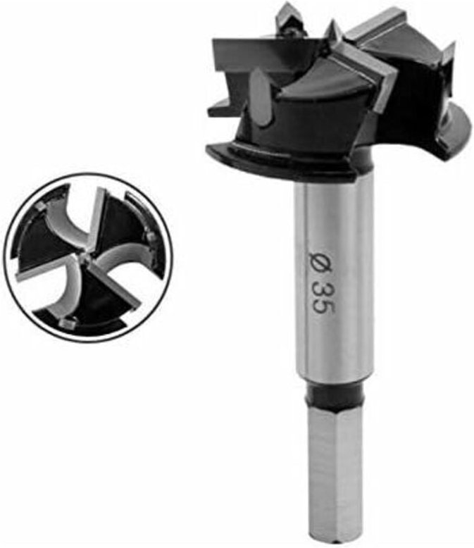Thumbnail - Forstnerbohrer 35 mm, Scharnierlochbohrer, Forstner-Hartmetallbohrer für Holzbearbeitung, Möbel, Türscharnierloch. (KKQ-...