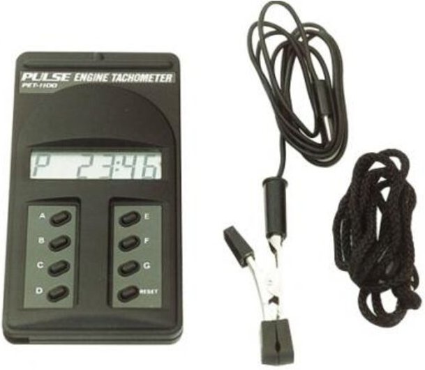 Tachometer Betriebsstundenzähler zeichnet Spannung im Kabel auf Abmessungen: 120 x 62 x 13 mm