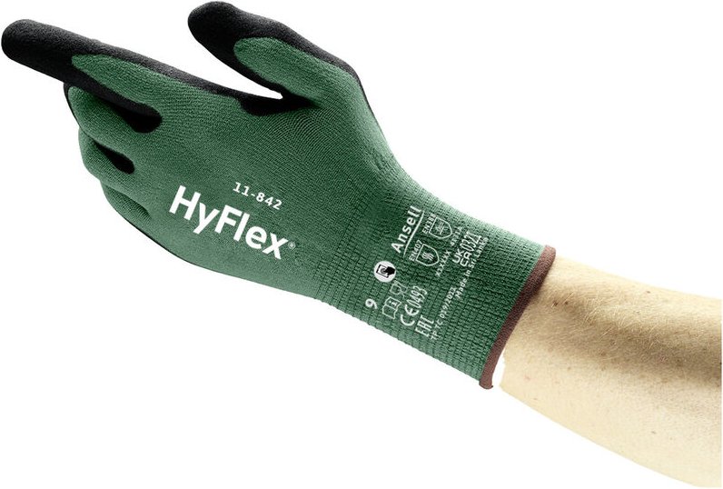 Thumbnail - HyFlex® 11842070 Nylon, Spandex® Arbeitshandschuh Größe (Handschuhe): 7 en 388:2016, en 21420 - Ansell