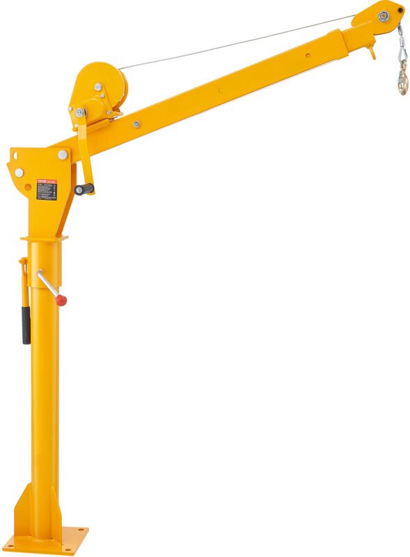 Pick Up Kran, 499 kg Traglast, zusammenklappbarer LKW-Kran mit 499 kg Winde, Ladekran aus Stahl, Werkstattkran 360° schw...