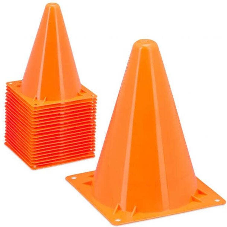 Set of 20 orange sports cones