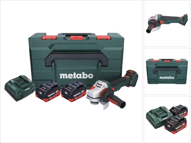 Thumbnail - Akku-Winkelschleifer wvb 18 ltx bl 15-125 Quick x 165 l, 18V 2x5.5Ah LiHD + asc 145 - Metabo