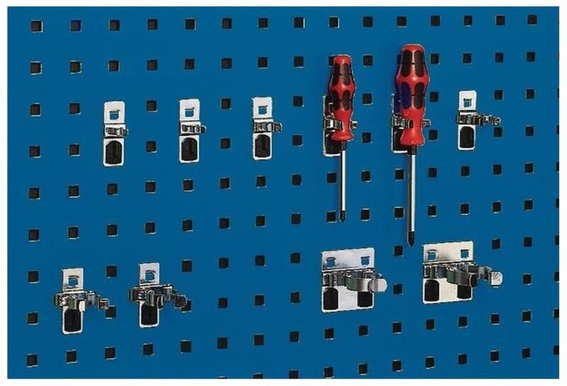 Werkzeugklemme ø 32 mm verzinkt passend für Lochplatten