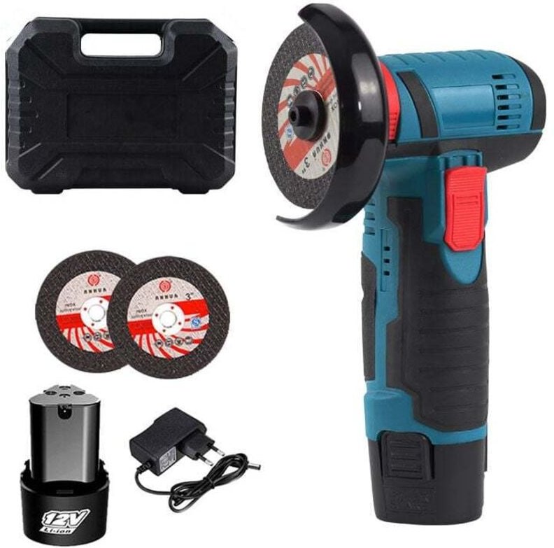 Mini-Akku-Winkelschleifer, 12-V-Akku-Winkelschleifer zum Schleifen und Schneiden, Polieren - Gabrielle