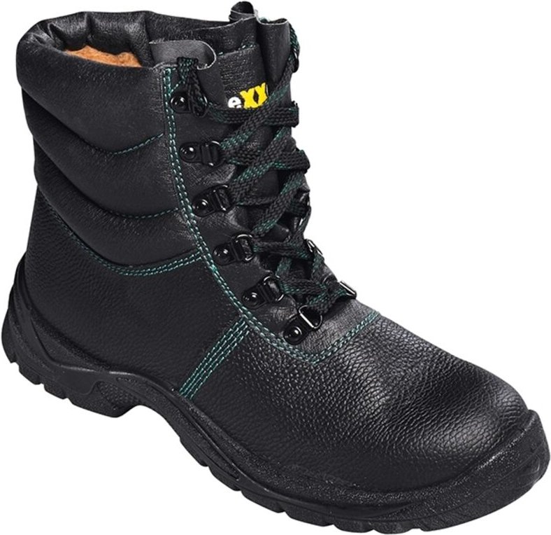 teXXor® S3-Winterschnürstiefel RANGER, Schwarz/Grün