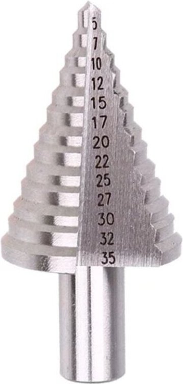 Shining House - HSS-Metall-Stufenbohrer, 5–35 mm, professioneller konischer Titanbohrer, Stufenbohrer, Rundschaftbohrer,...