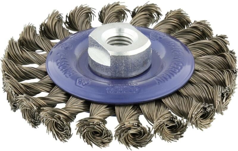 Geflochtene Stahlrundbürste mit M14 Mutter ø 115 mm und ø 0,50 mm Besatz Osborn 0402631151