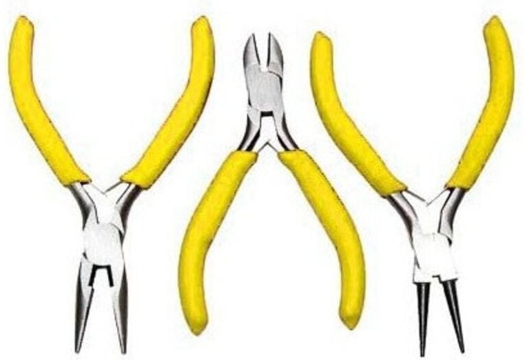 Trade Shop - kit 3 mini-zangen für elektronik universal-nasenzange cutter -