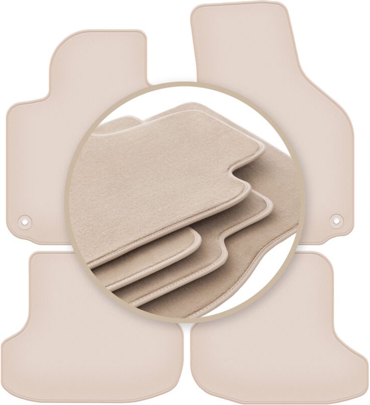 PREMIUM beige Matten für: Volkswagen Golf VI Cabrio 2011-2016