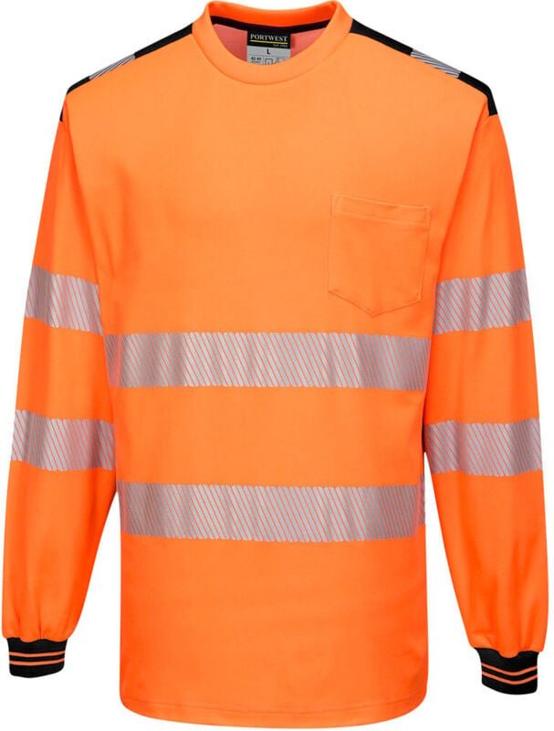 Thumbnail - T-Shirt PW3 Hochsichtbar ML Orange/Schwarz L