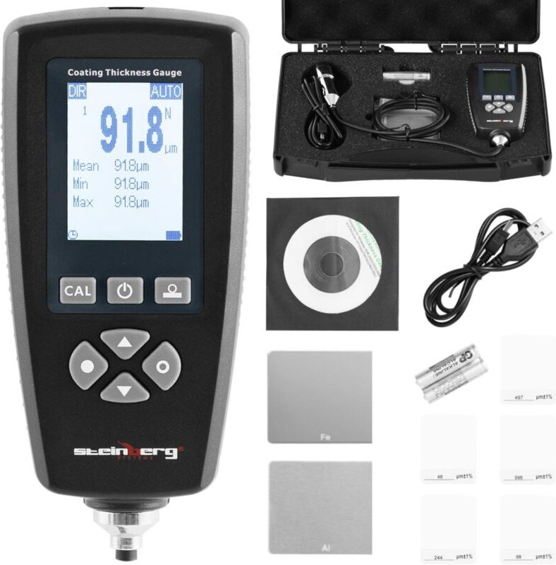 Steinberg Systems - Schichtdickenmessgerät 0 bis 2.000 µm Lackprüfer Autolack Lackschichtenmesser