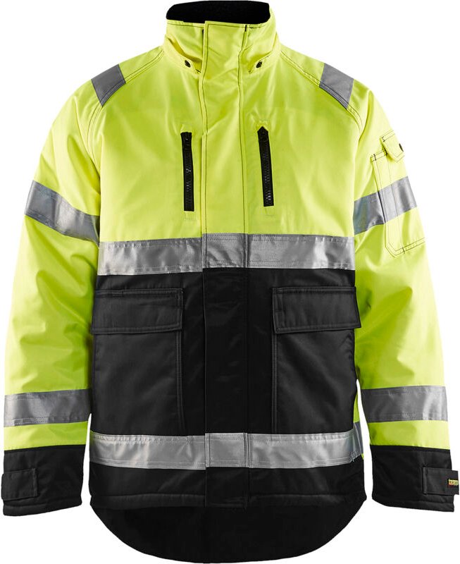 Arbeitsjacke Winter Hochsichtbarkeit 4828 - Neon Gelb/Schwarz XXXL