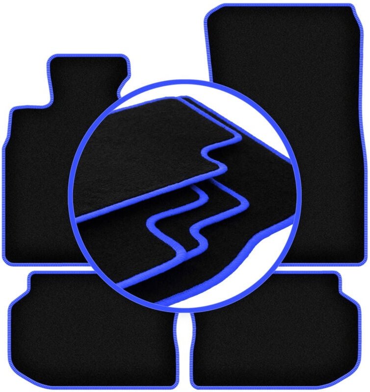 CARLUX-BLUE Autofußmatten für: BMW 5 F10 Limousine (2010-2013)