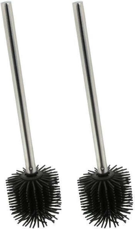Black silicone toilet brush