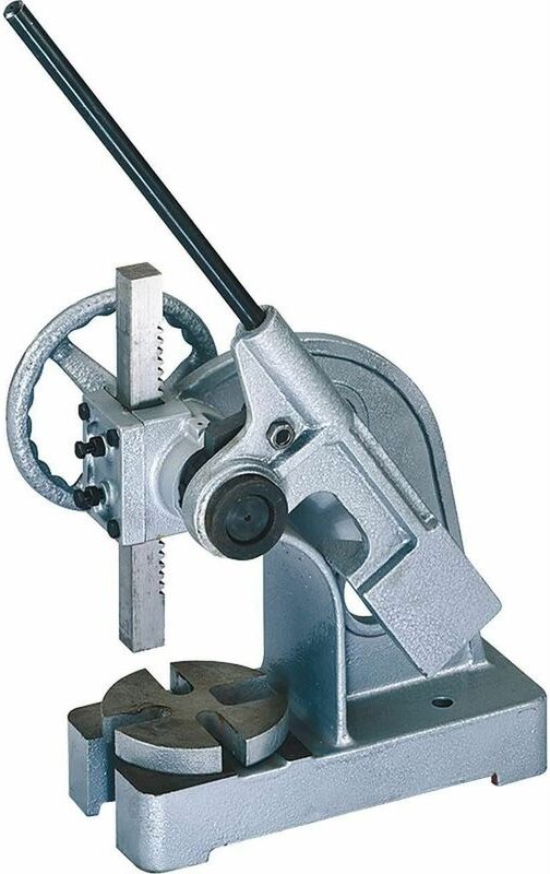 Manuelle zahnstangenpresse mit abnehmbarem drehtisch 15000N 1500KG Fervi P029/2