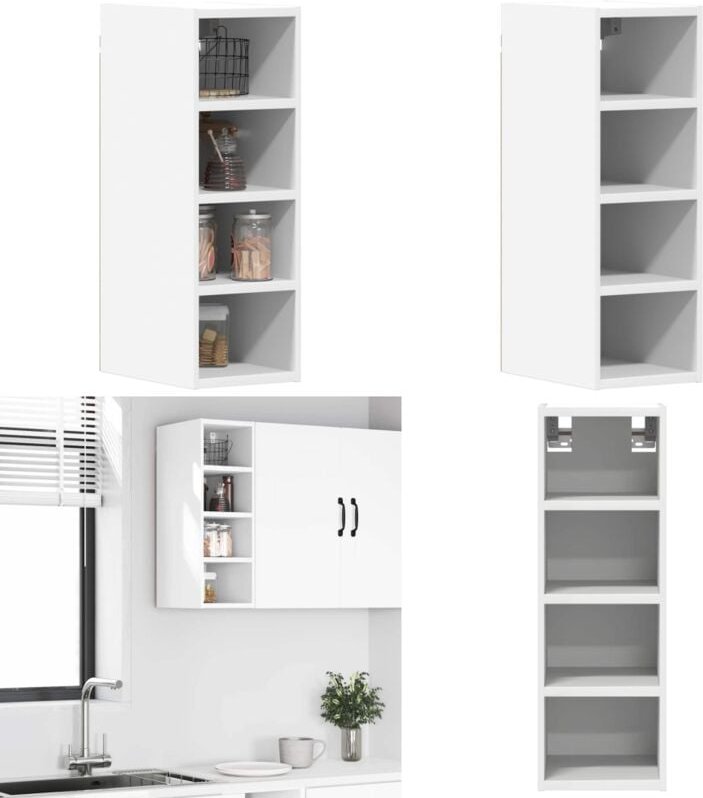 vidaXL Hängeschrank Weiß 20x29,5x60 cm Holzwerkstoff