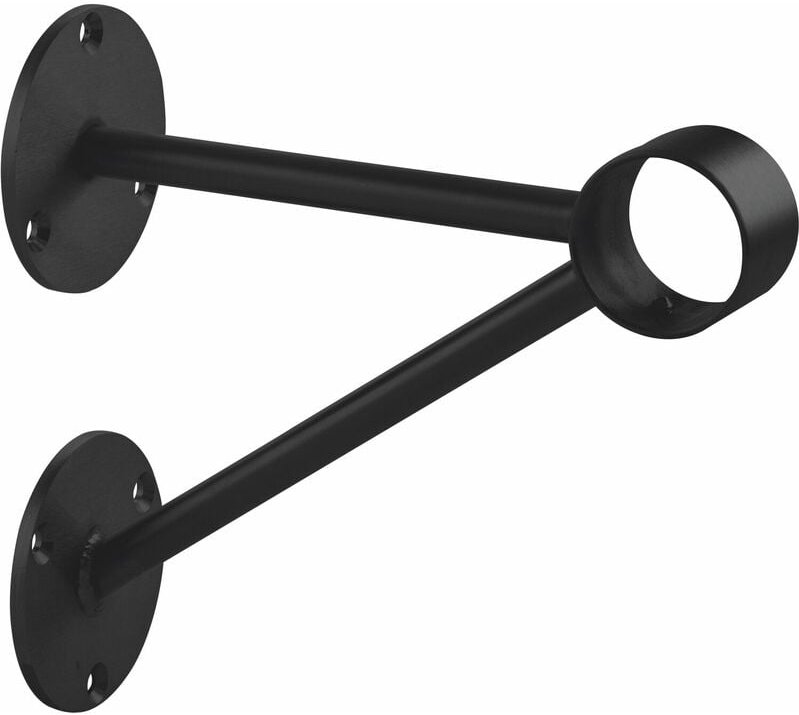 Bar-Reling Wandstütze mit Diagonalstreben für Rohr-ø 38 mm, Schwarz beschichtet