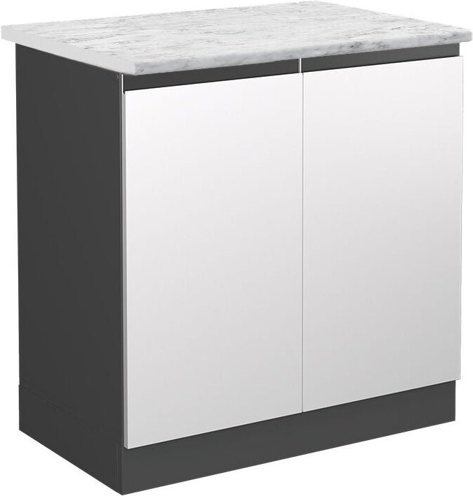 Vicco - Spülenunterschrank R-Line, Weiß, 80 cm ap Marmor