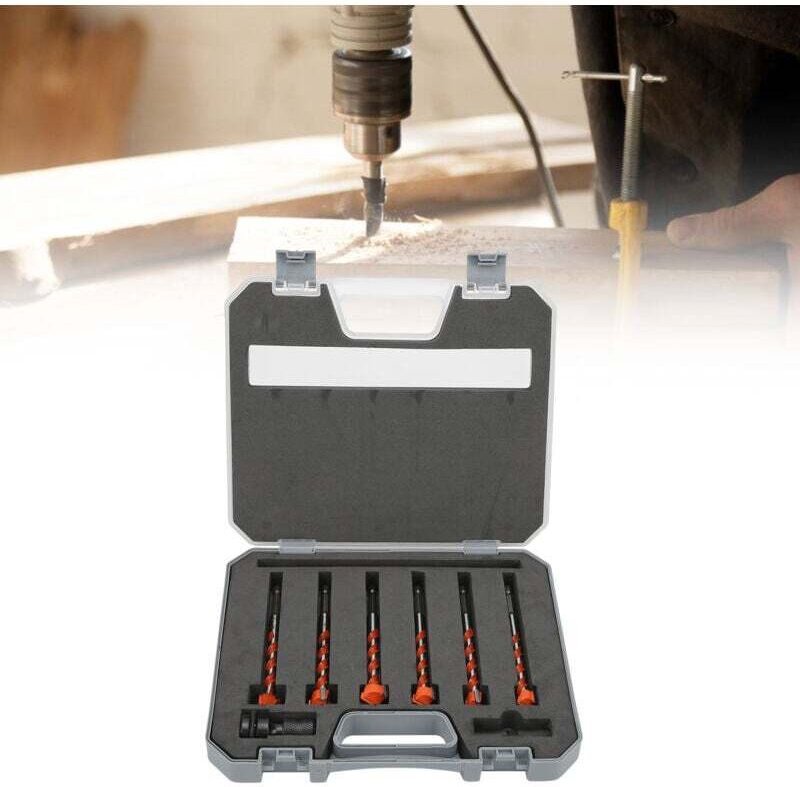 Ulisem6-teiliges 16–25 mm Holzbohrer-Set mit Pleuel, Bohrergröße: 16 mm/18 mm/19 mm/20 mm/22 mm/25 mm