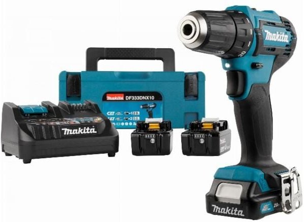 Thumbnail - Bohrschrauber 12 v cxt Li-Ion 2 Ah ø 10 mm (3 Batterien) Makita DF333DNX10