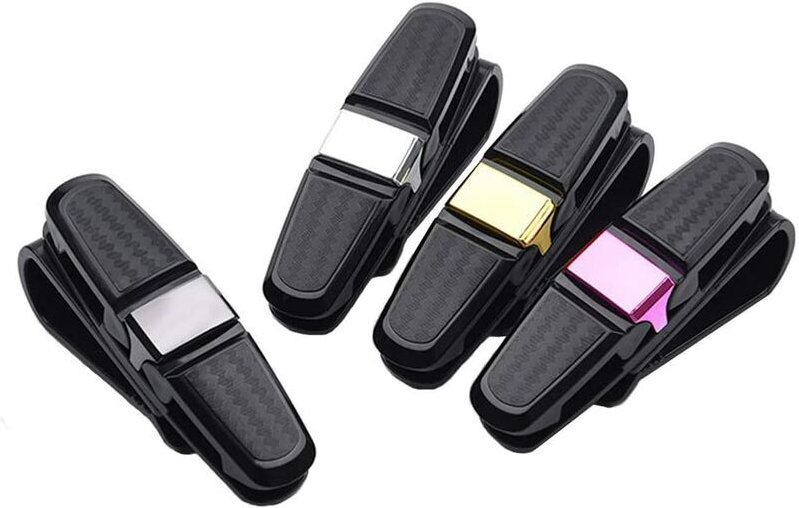 4er-Pack Brillenhalter für die Sonnenblende im Auto, Brillenhalter für die Sonnenblende im Auto, Brillenhalter mit Clip,...