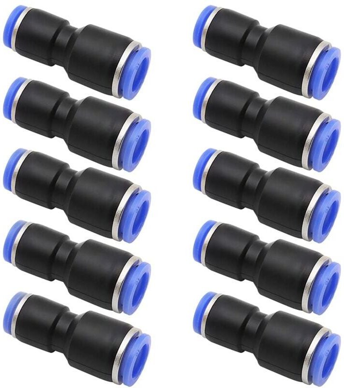 10 Stück 6 mm bis 8 mm gerade pneumatische Anschlüsse Luftdruckanschluss - Ymyny