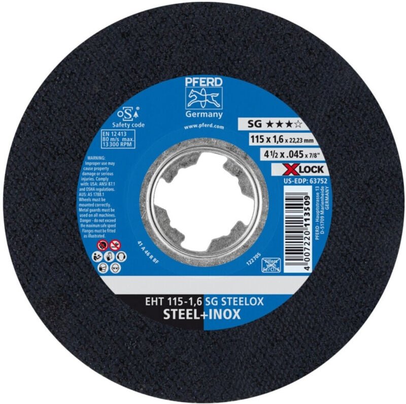 PFERD Trennscheibe EHT 115-1,6 SG STEELOX/X-LOCK 25 Stk