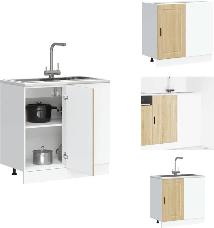 Küchenunterschrank Porto Sonoma-Eiche Holzwerkstoff - Küchenunterschrank - Küchenunterschränke - Unterschrank - Küchensc...