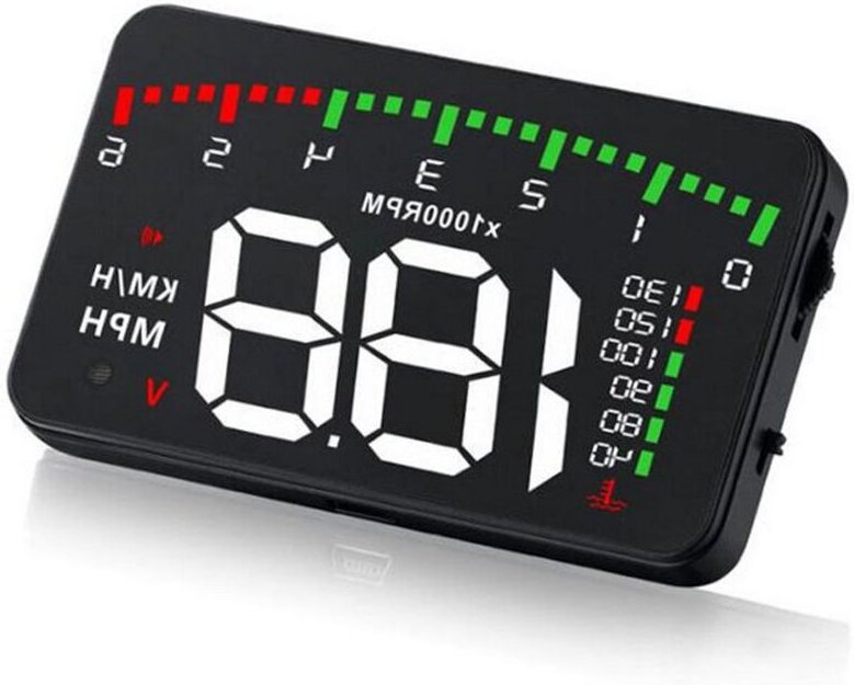 Auto HUD Head Up Display Windschutzscheibe Digital OBD2 II Drehzahlmesser KM/h Geschwindigkeitswarnung Alarm Universal A...