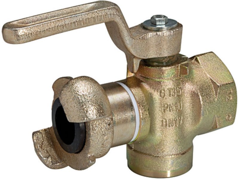 Kükenhahn, einseitige Kuppl., Hebelanschlag, Entlüftung, g 3/4 ig - Riegler