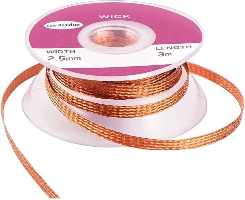 Bluedeer - Entlötlitze, 2.5mm No-Clean Löt Entlötlitze, 3M/10ft Entlötdraht, Dochte Litzen zum Entlöten, Entlötdocht zum...