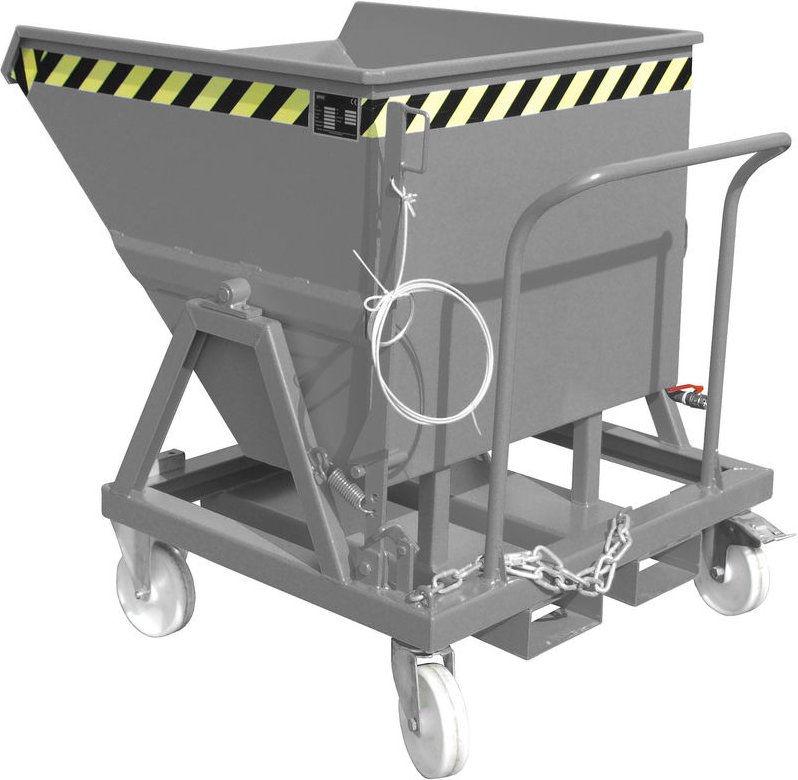 Bauer Späne-Kippmulde SKS 400, lackiert, Mausgrau