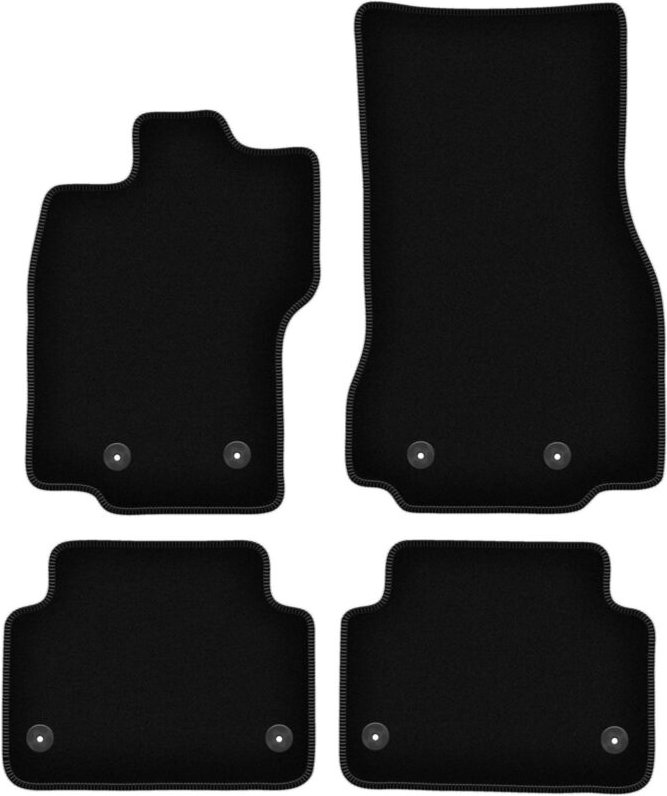 BASIC schwarze Veloursmatten für: Jaguar XF I 4WD X250 Limousine, Kombi (2007-2015)