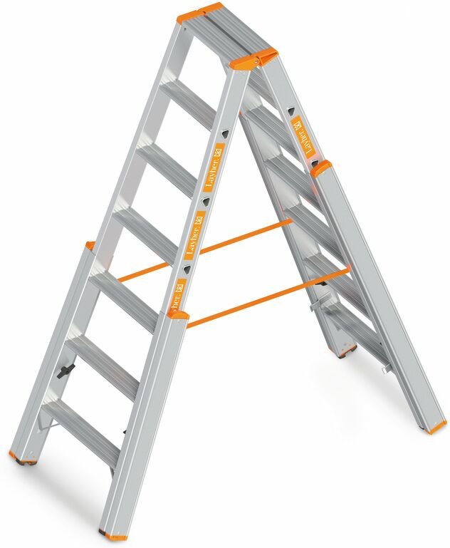 Layher Topic 1062 Treppenstehleiter mit 7 Stufen 3,20m AH