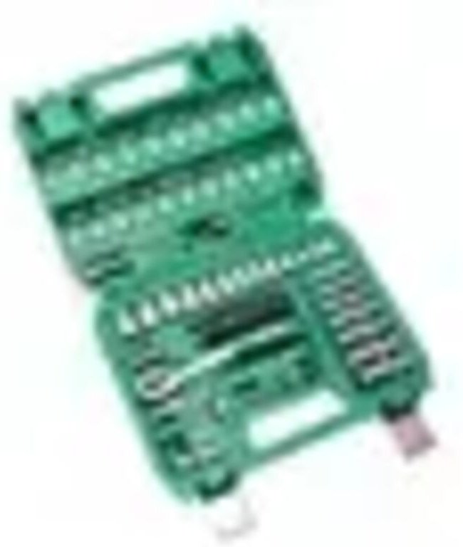 Heimwerker-Werkzeugset, 53-teiliges Werkzeugset, Autoreparaturset, multifunktionaler Organizer mit grüner Aufbewahrungsb...