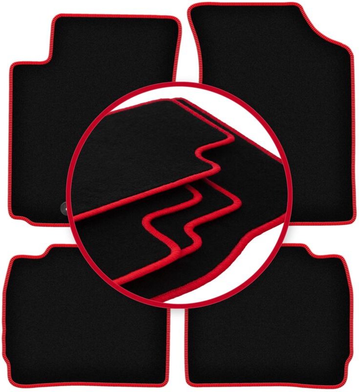 CARLUX-RED Autofußmatten für: Hyundai Accent MC Fließheck, Limousine (2005-2011)