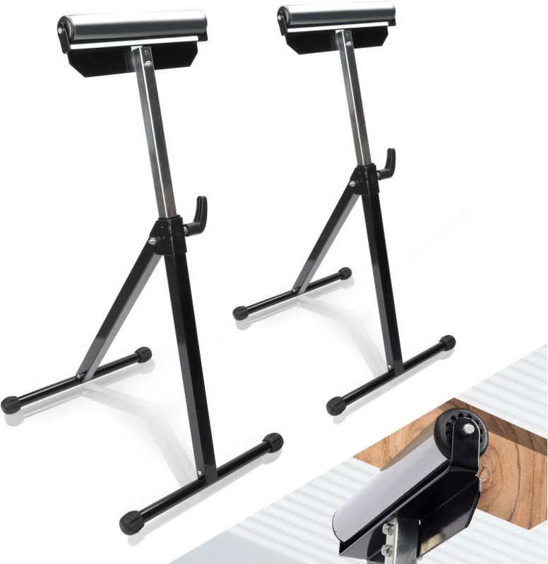 Swanew 2X Rollenbock Höhenverstellbares Arbeitsbock bis 60 kg Metall Rollenständer 68-108cm